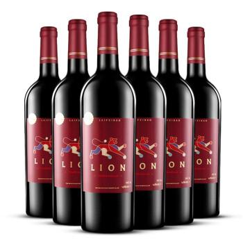 莱菲堡lffo西班牙进口红酒野狮干红葡萄酒750ml6瓶整箱装